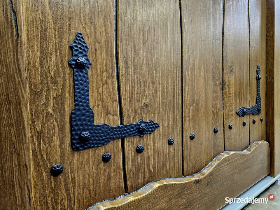 Drzwi DŁUGOSZ drewniane zewnętrzne wiejskie Głogówek
