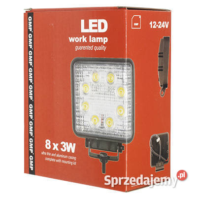 LAMPA ROBOCZA LEDOWA PROSTOKĄTNA 8 LED 1236V