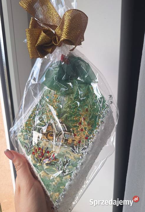 Pejzaż ozdoba dekoracja do powieszenia Rękodzieło małopolskie Kraków