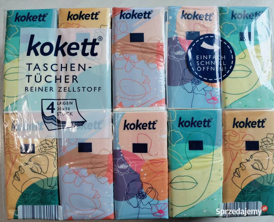 Chusteczki higieniczne Kokkett 4 warstwowe lubuskie Kostrzyn nad Odrą