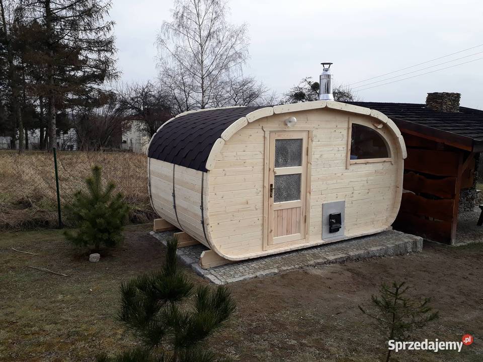 Sauna Owalna Ogrodowa Wyposażona Sauna Beczka Szczytno