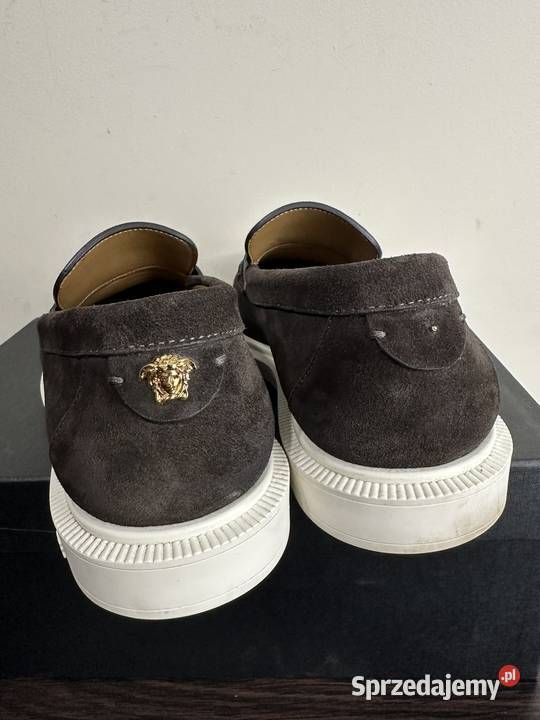 MokasynyLoafersy Versace Giuliano Suede Loafers Wrocław sprzedam
