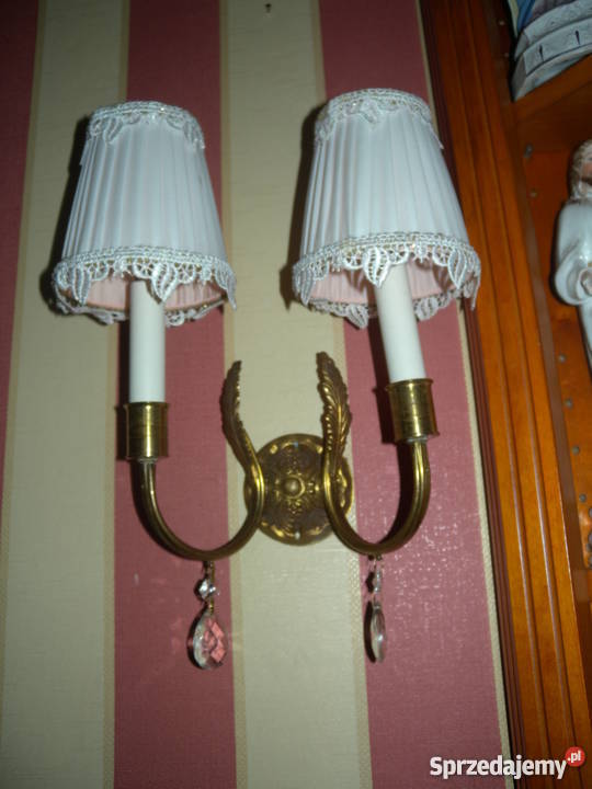 Kinkiet mosiężny podwójny śląskie