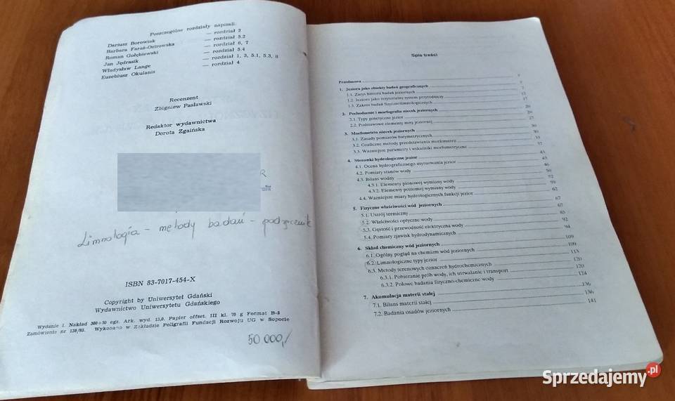 Metody badań fizycznolimnologicznych Lange Gdańsk