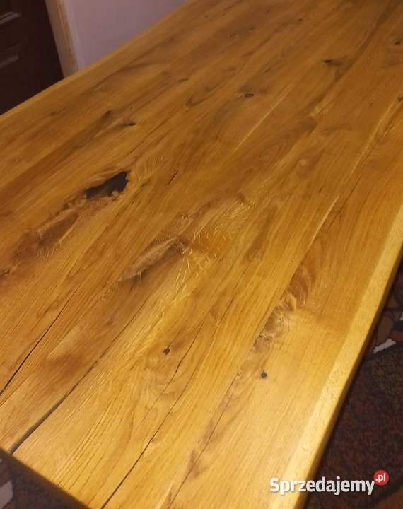 Stół dębowy na metalowym nogach pająk świętokrzyskie sprzedam