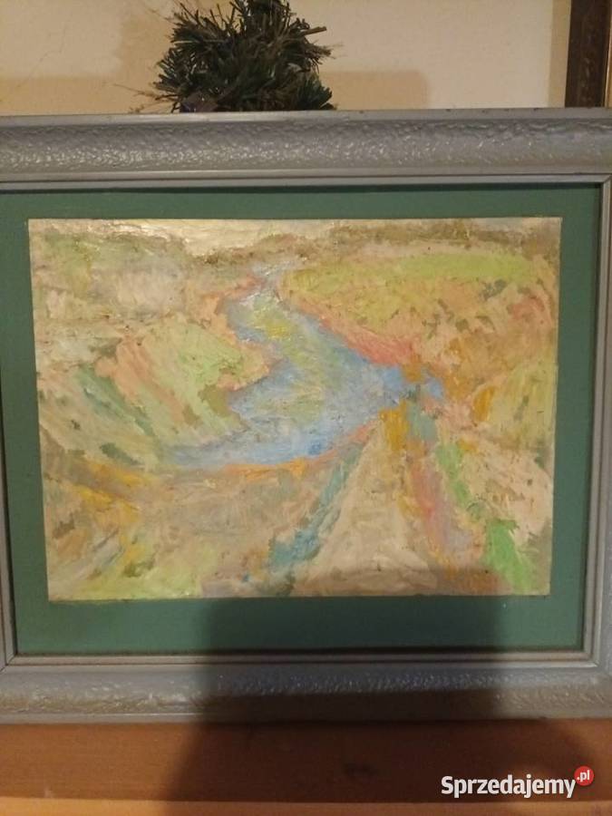 Abstrakcja woda wśród piasków Malarstwo śląskie