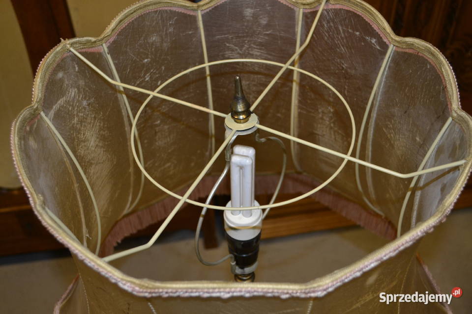 lampa stojąca z abażurem kryształ śląskie Będzin