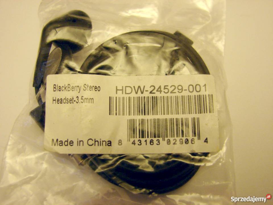Słuchawki BlackBerry z pilotem Telefony i Akcesoria Kraków