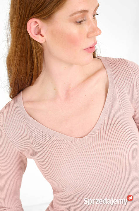 Sweter Orsay różowy L 40 wiskoza prążkowany
