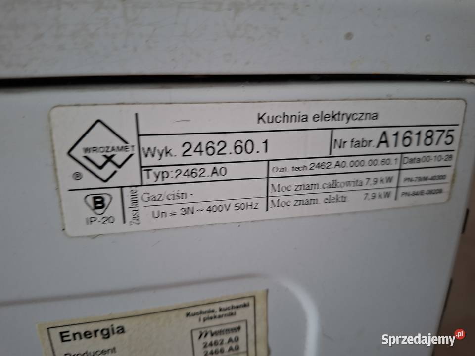 Piec z płytą ceramiczną i piekarnikiem wolnostojące Tychy sprzedam