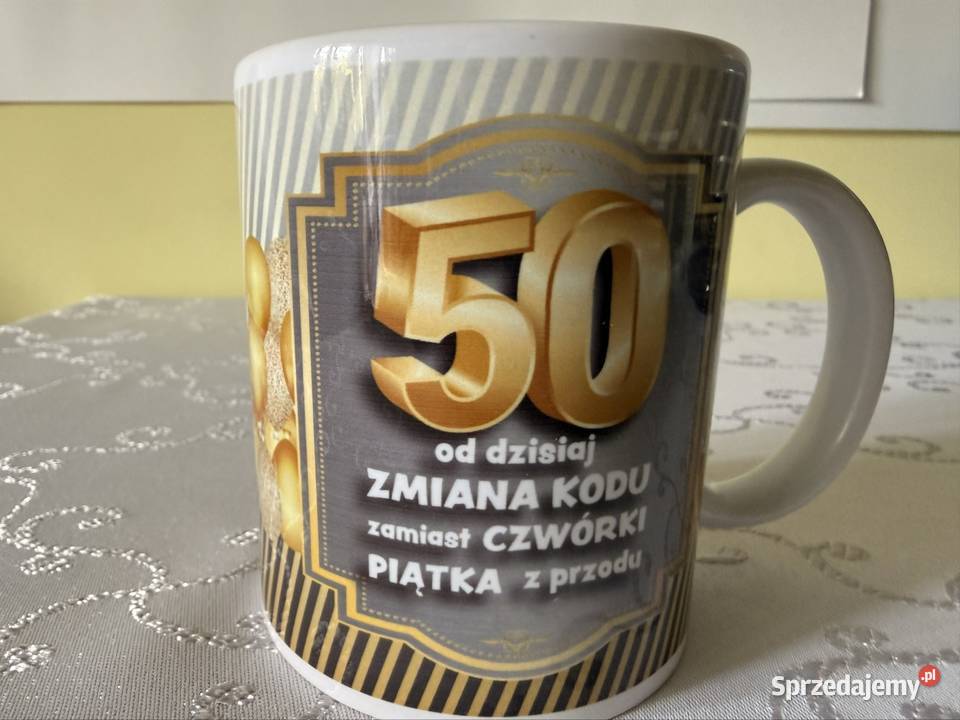 Kubek Ceramiczny 50 Urodziny 300ml Prezent na 50 sprzedam