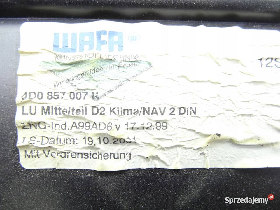 AUDI A8 D2 ZESTAW NAVI PLUS NAWIGACJA RADIO Przemęt