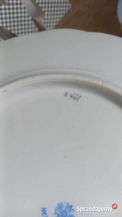 Porcelana Kuzniecow carska Rosja talerze 3 Tychy