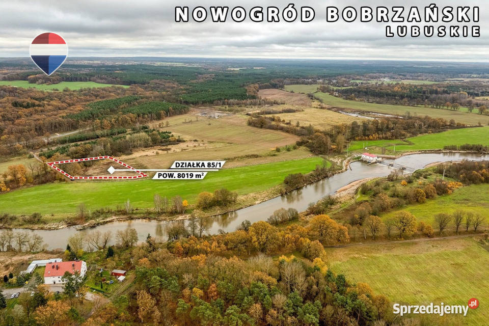 Na sprzedaż działka rolna z dużym potencjałem 8019m2 Nowogród Bobrzański