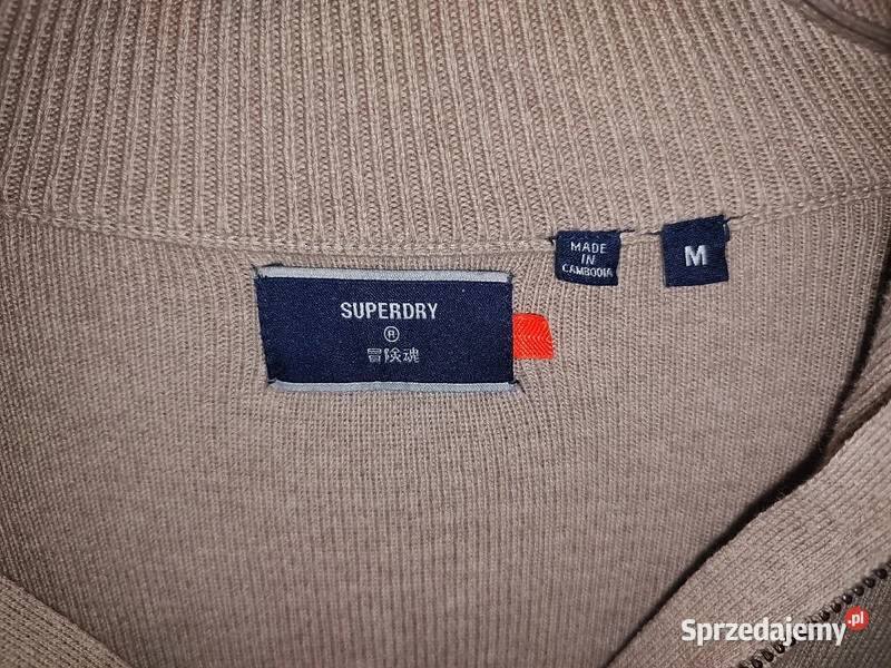 OKAZJA SUPERDRY męski sweter premium beżowy różowy Odzież damska Warszawa