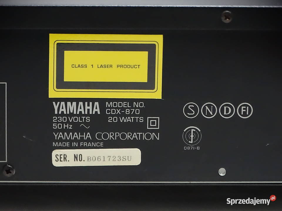 Odtwarzacz CD Yamaha CDX870 Natural Sound HiFi Biłgoraj