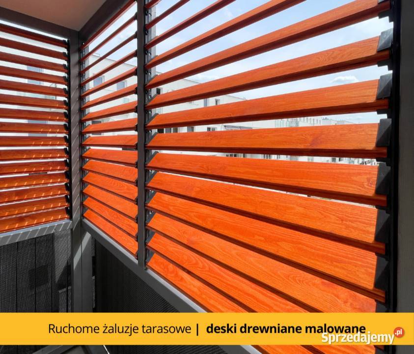 Ruchome Żaluzje Tarasowe Drewniane Stęszew