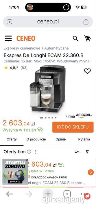 Sprzedam ekspres Słubice