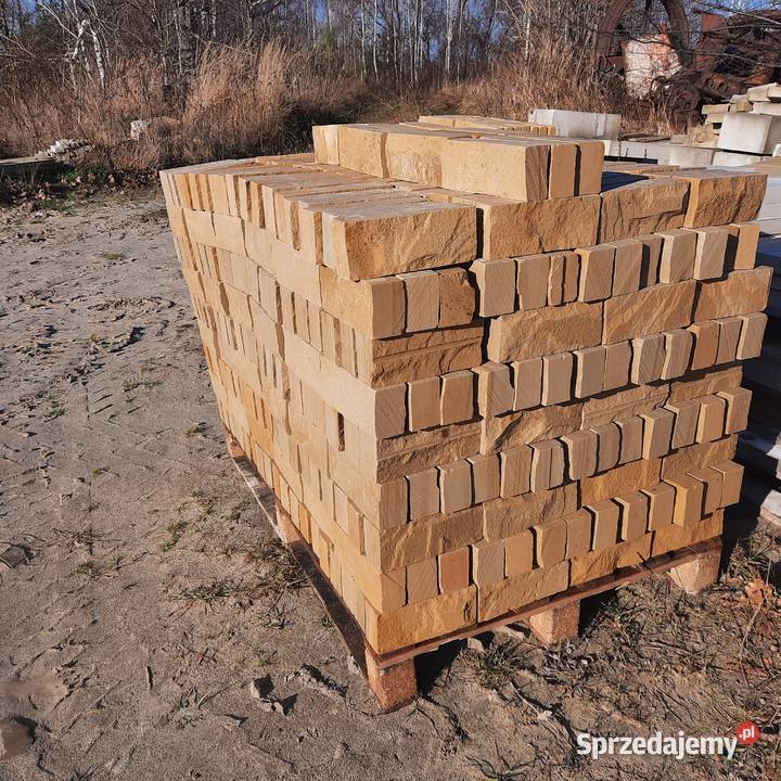 piaskowiec naturalny CEGŁA ogrodzenie mur murek mazowieckie