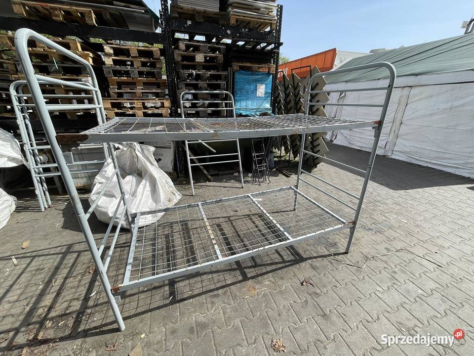 łóżka piętrowe i pojedyncze metalowe z materacem Żyrardów
