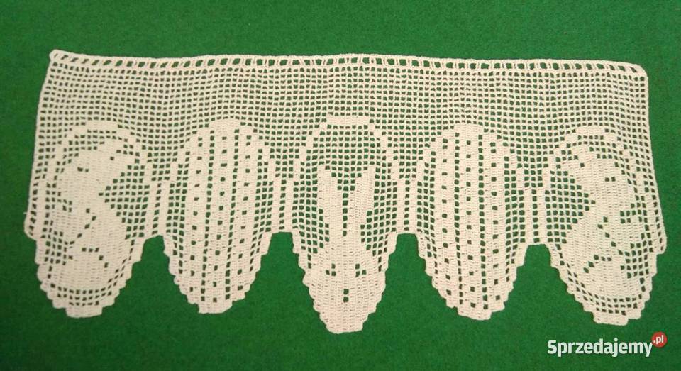 PV62 Firanka szydełkowa Wielkanoc jajka pisanki Wystrój okien Chojna