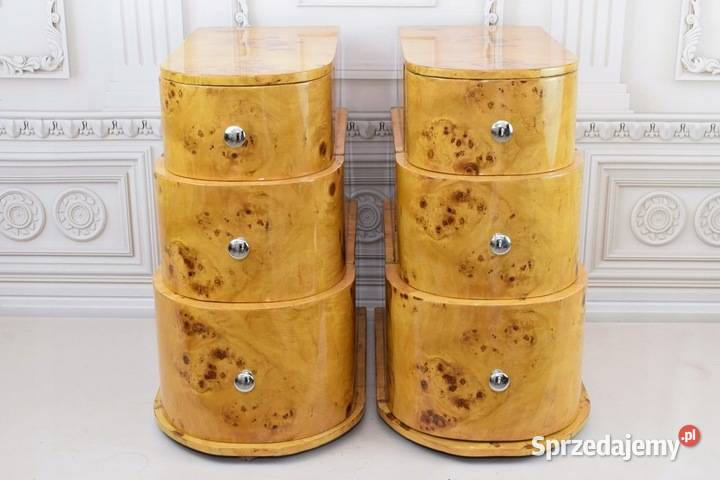 Dwa Nakastliki Stoliki Szafki Nocne Art Deco Kraków