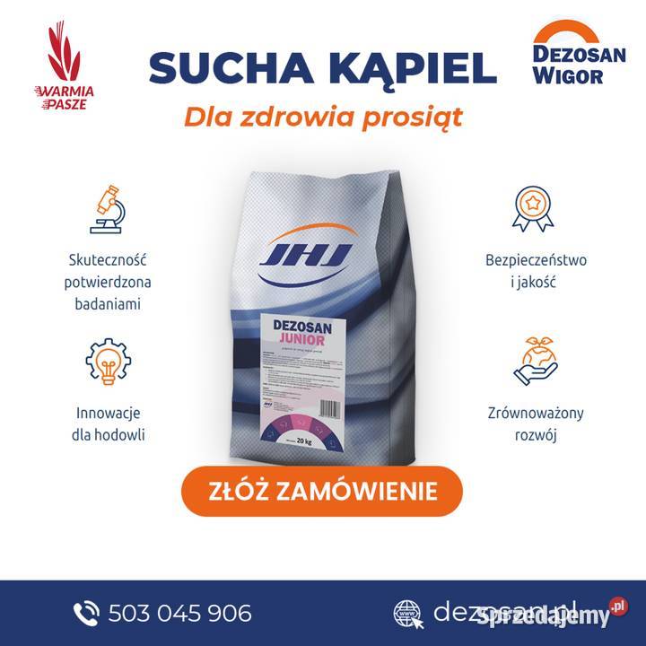 Dezosan Junior sucha kąpiel prosiąt higiena 300 Pawłów