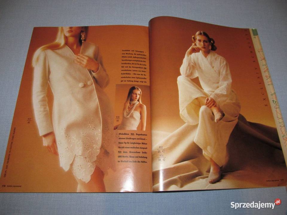 Burda International Wiosna 1990 moda szycie kujawsko-pomorskie Skępe