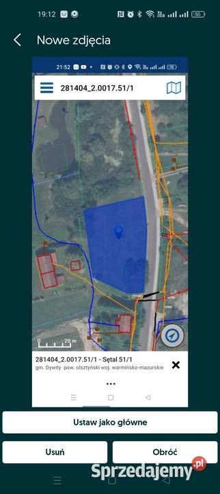 Sprzedam działkę w Sętalu gm Dywity telefon Sętal