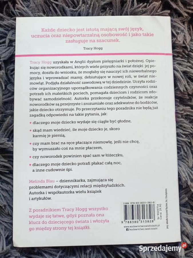 Język niemowląt Tracy Hogg Melinda Blau 2016 Rok wydania 2016 Płock sprzedam