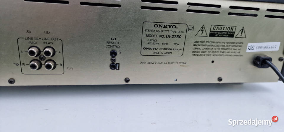 Magnetofon Onkyo Integra TA2750 Stereo Cassette