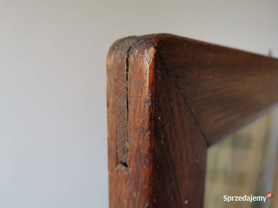 Stary duży przedwojenny obraz oleodruk Święta Katowice