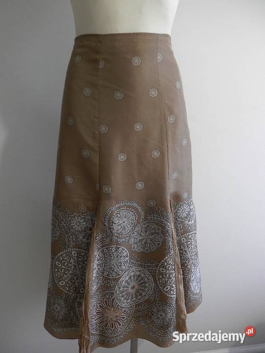 Spódnica Jedwabna 100 Naturalny Jedwab Beżowa Łomża sprzedam