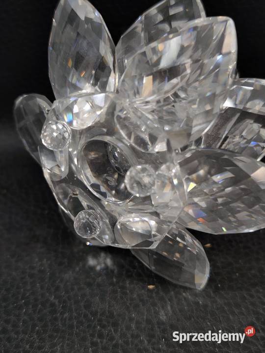 Kryształowe Arcydzieło Świecznik Swarovski Lilia Świeczniki Poddębice