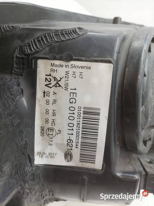 LAMPA PRZÓD PRAWA EU USZKODZONA 1EG010011621 Rok produkcji 2013