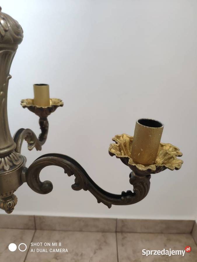 stary mosiężny brąz francuski żyrandol małopolskie Kraków