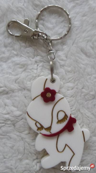 Brelok z lusterkiem kieszonkowym króliczek