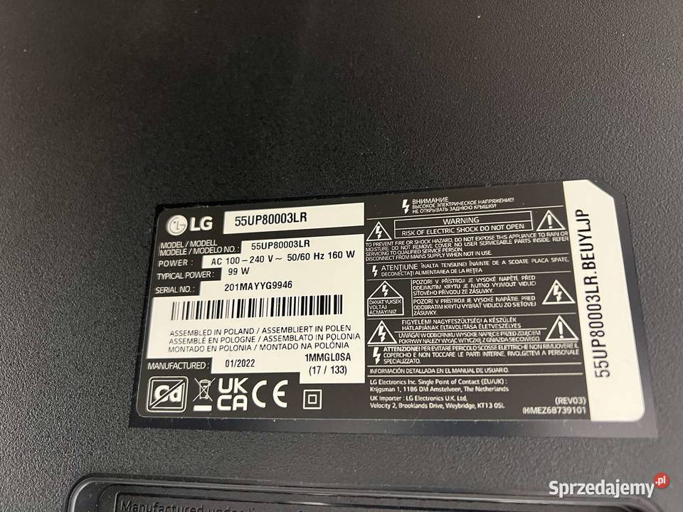 Na części LG 55UP80003LR EAX69501702 10 Gliwice