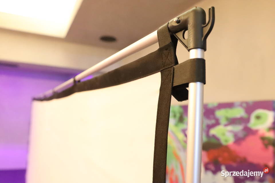 Przenośny ekran projekcyjny ścianka tło foto śląskie Pszczyna