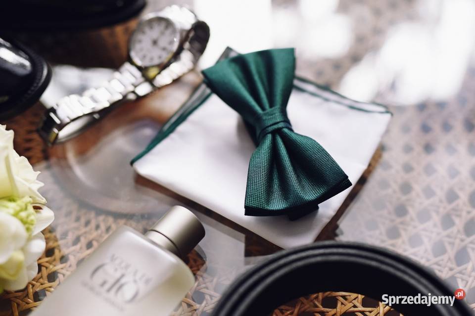 Smoking ślubny garnitur ślubny butelkowa zieleń Rzeszów sprzedam