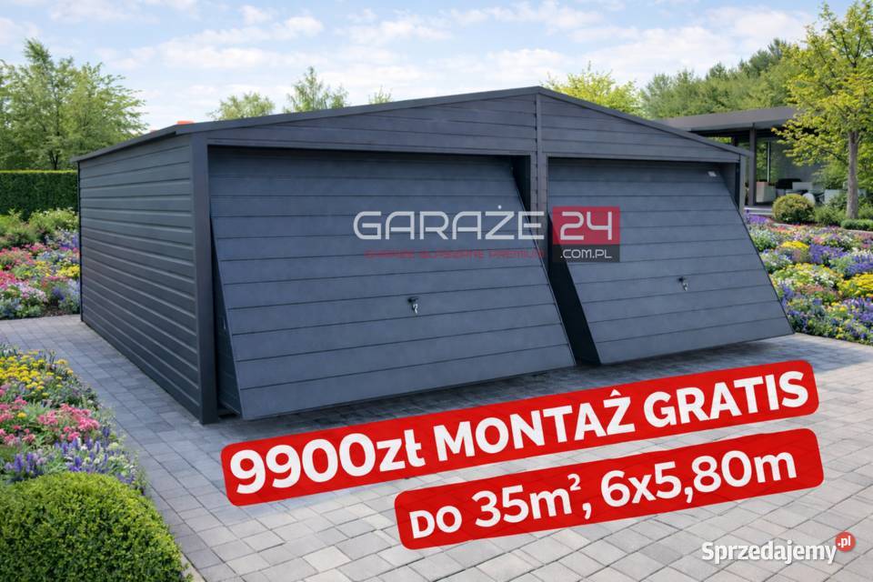 Garaż blaszany Premium 6x580m profil OCYNKOWANY 283zł/m2 Sprzedaż Ostrowiec Świętokrzyski