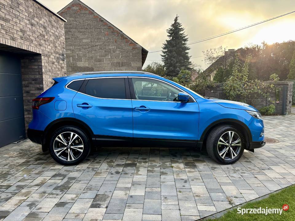 Nissan Qashqai 12 115hp błękitny bezwypadkowy Rok produkcji 2017 Słupca