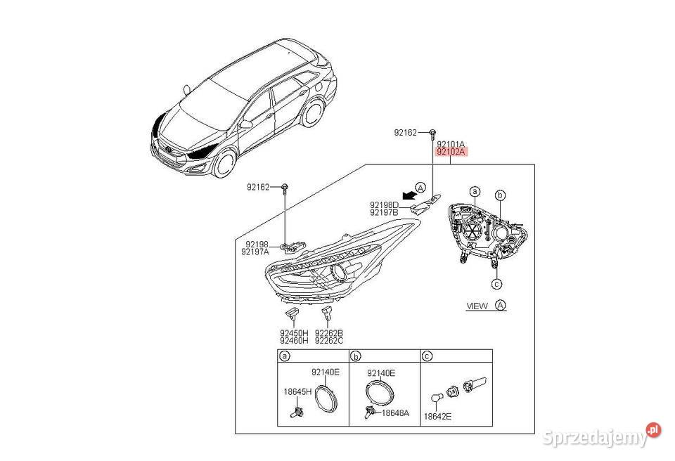 LAMPA PRAWA PRZEDNIA PRZÓD XENON HYUNDAI i40