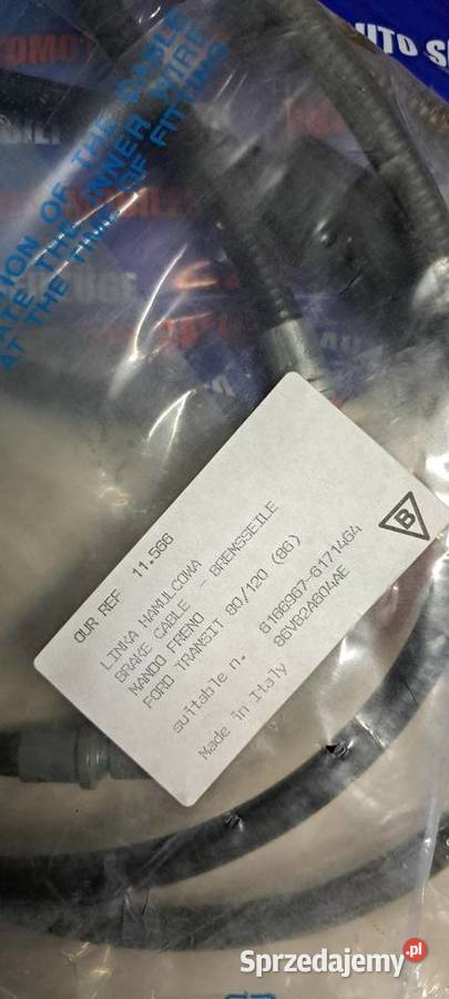 Linka hamulca ręcznego tył FORD TRANSIT mk3 8592 Luzino