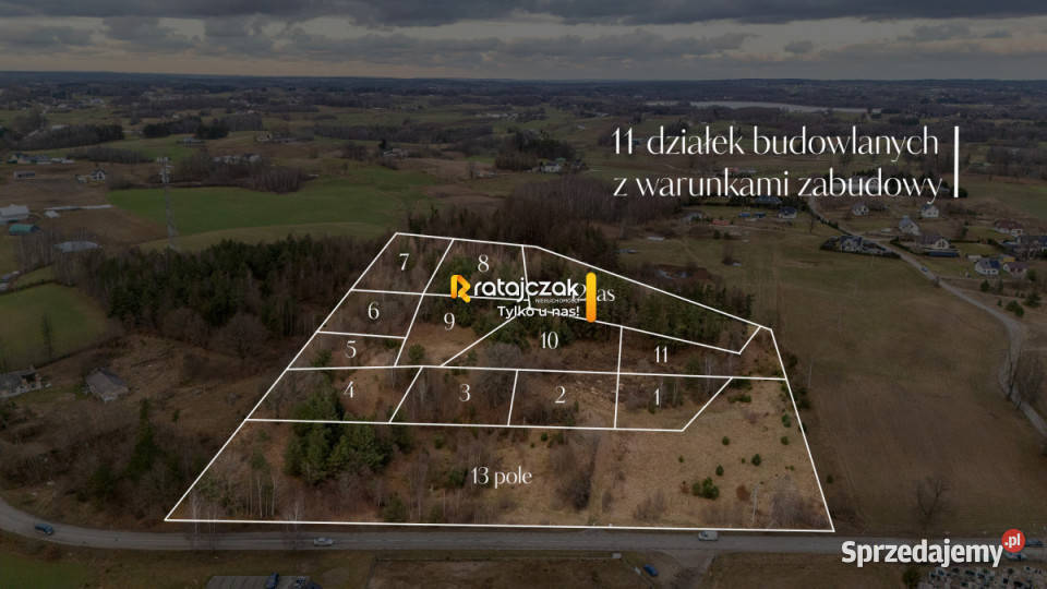 sprzedaży gruntu 1000m2 Pomieczyno Grunty i działki