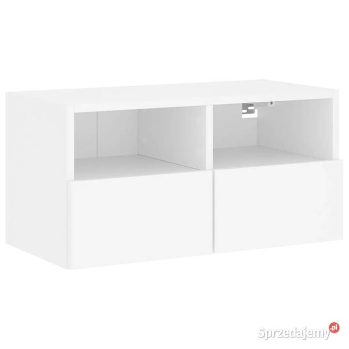 Ścienna szafka TV biała 60x30x30 materiał mazowieckie Warszawa