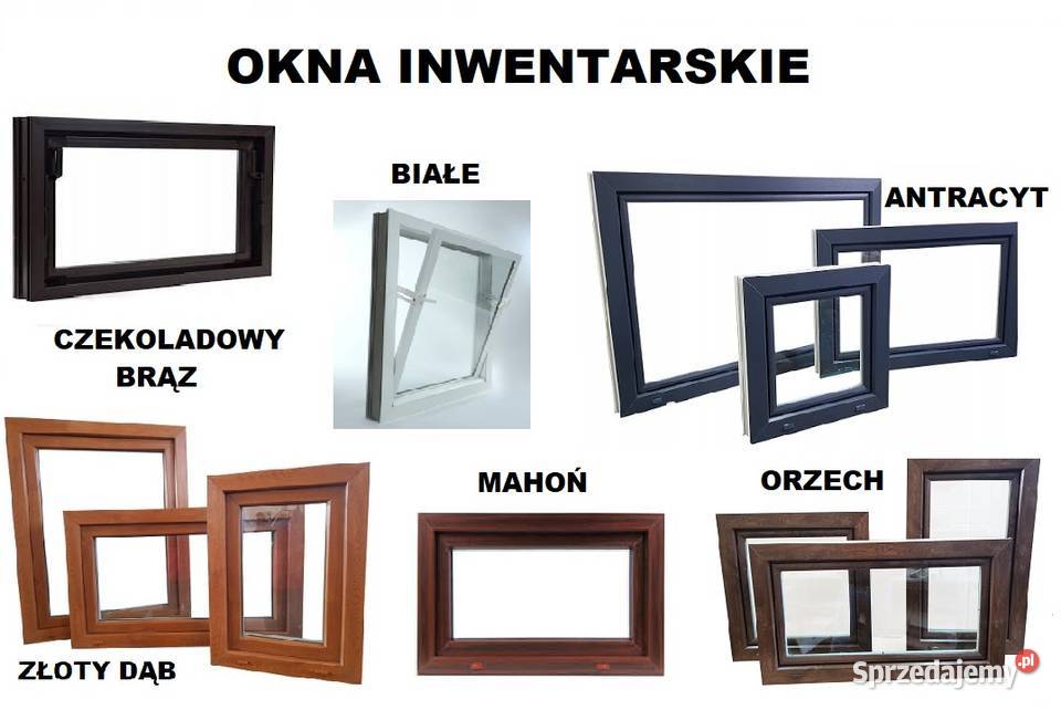 Okno białe 120x80 uchylne PCV podwójna szyba Pozostałe Wapowce