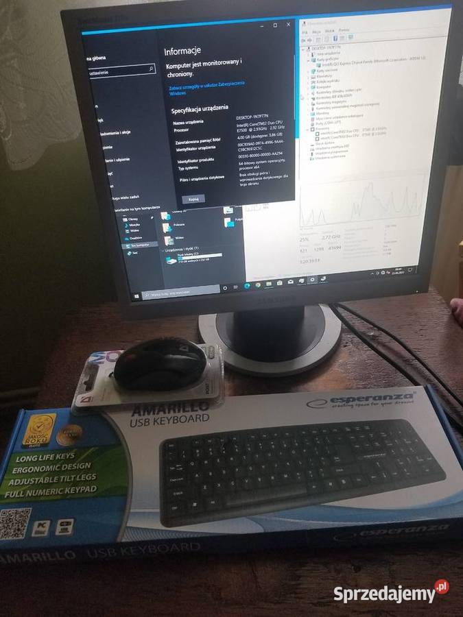 Komputer DELL optiplex 755 E7500 4GB250GB HDD Taktowanie procesora 2.93 Rymanów sprzedam