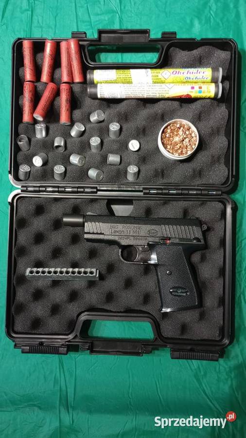 Pistolet hukowy duży zestaw w walizce SYLWESTER Sporty strzeleckie i myślistwo Sport i Wypoczynek wielkopolskie Skiereszewo