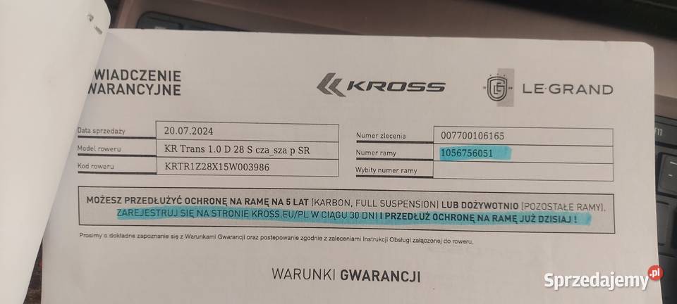 Rower trekkingowy Kross Trans 10 damski rama 15S śląskie Częstochowa